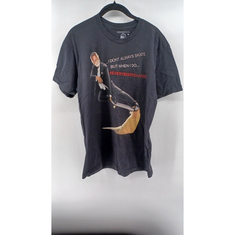 Everybody Skates Men’s  T-Shirt Sz Large I Don’t Always Skate Screen Print.